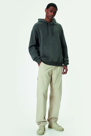 Koton  Kapşonlu Uzun Kollu Kanguru Cep Detaylı Şardonlu Oversize Sweatshirt ANTRASİT Koton  Kapşonlu Uzun Kollu Kanguru Cep Detaylı Şardonlu Oversize Sweatshirt ANTRASİT