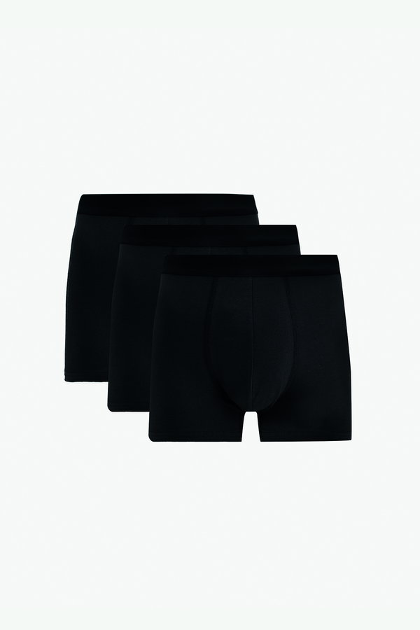 Koton Pamuklu Basic 3lü Boxer Seti SİYAH