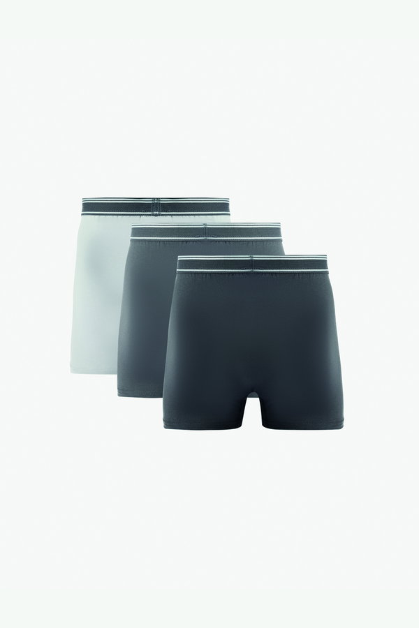 Koton Pamuklu Bel Detaylı 3lü Boxer Seti GRİ