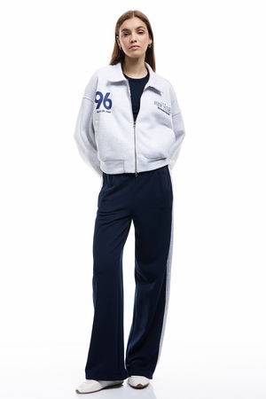 Koton Şardonlu Fermuarlı Sweatshirt GRI Koton Şardonlu Fermuarlı Sweatshirt GRI