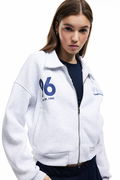 Koton Şardonlu Fermuarlı Sweatshirt GRI
