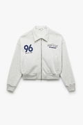 Koton Şardonlu Fermuarlı Sweatshirt GRI