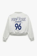 Koton Şardonlu Fermuarlı Sweatshirt GRI