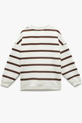 Koton Şardonlu Kadın Oversize Sweatshirt EKRU