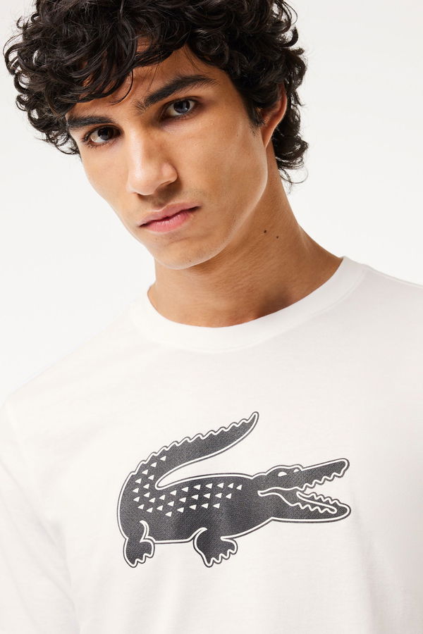 Lacoste Baskılı Erkek T-shirt Beyaz Lacoste Baskılı Erkek T-shirt Beyaz