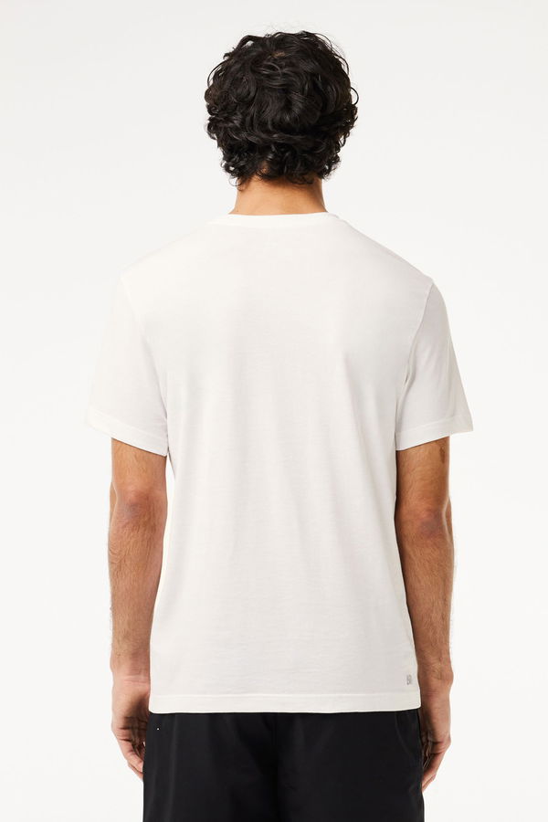 Lacoste Baskılı Erkek T-shirt Beyaz Lacoste Baskılı Erkek T-shirt Beyaz