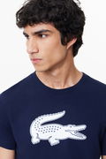 Lacoste Baskılı Erkek T-shirt LACIVERT