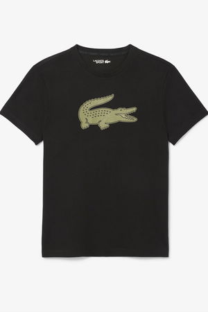 Lacoste Baskılı Erkek T-shirt SIYAH