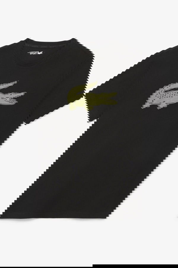 Lacoste Baskılı Erkek T-shirt SIYAH