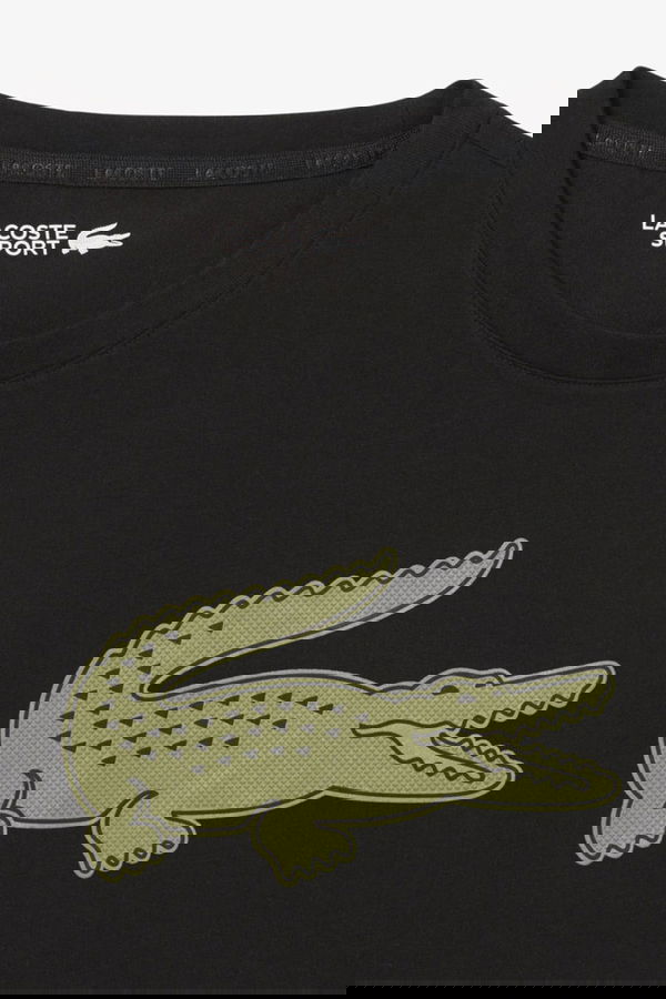 Lacoste Baskılı Erkek T-shirt SIYAH
