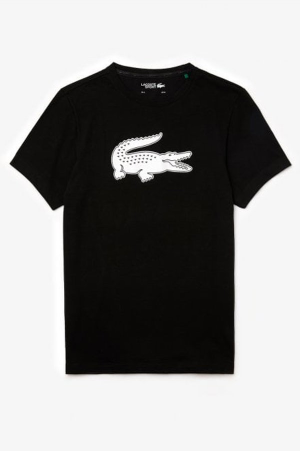 Lacoste Baskılı Erkek T-shirt SIYAHBEYAZ