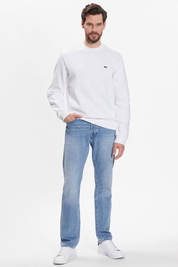 Lacoste Bisiklet Yaka Erkek Sweat Beyaz Lacoste Bisiklet Yaka Erkek Sweat Beyaz