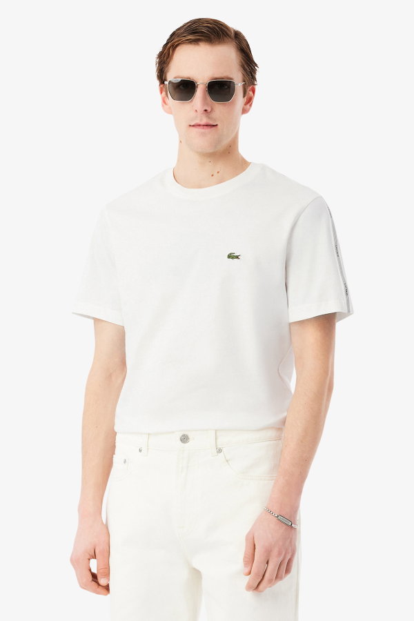 Lacoste Erkek Bisiklet Yaka T-shirt Beyaz