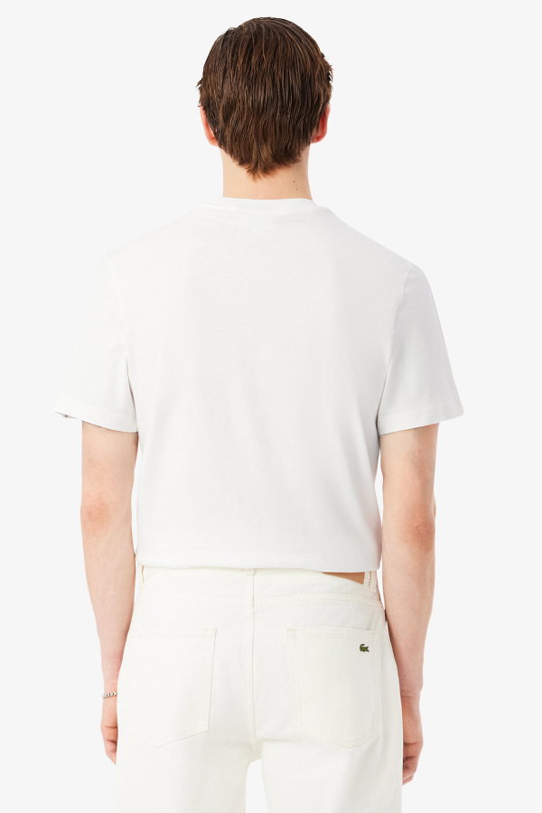 Lacoste Erkek Bisiklet Yaka T-shirt Beyaz