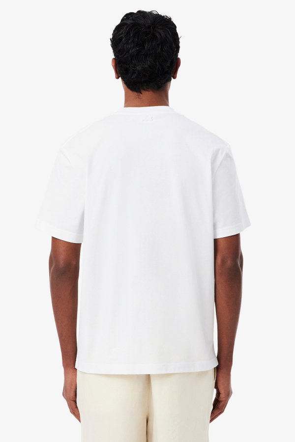 Lacoste Erkek Bisiklet Yaka T-shirt Beyaz