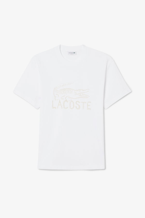 Lacoste Erkek Bisiklet Yaka T-shirt Beyaz