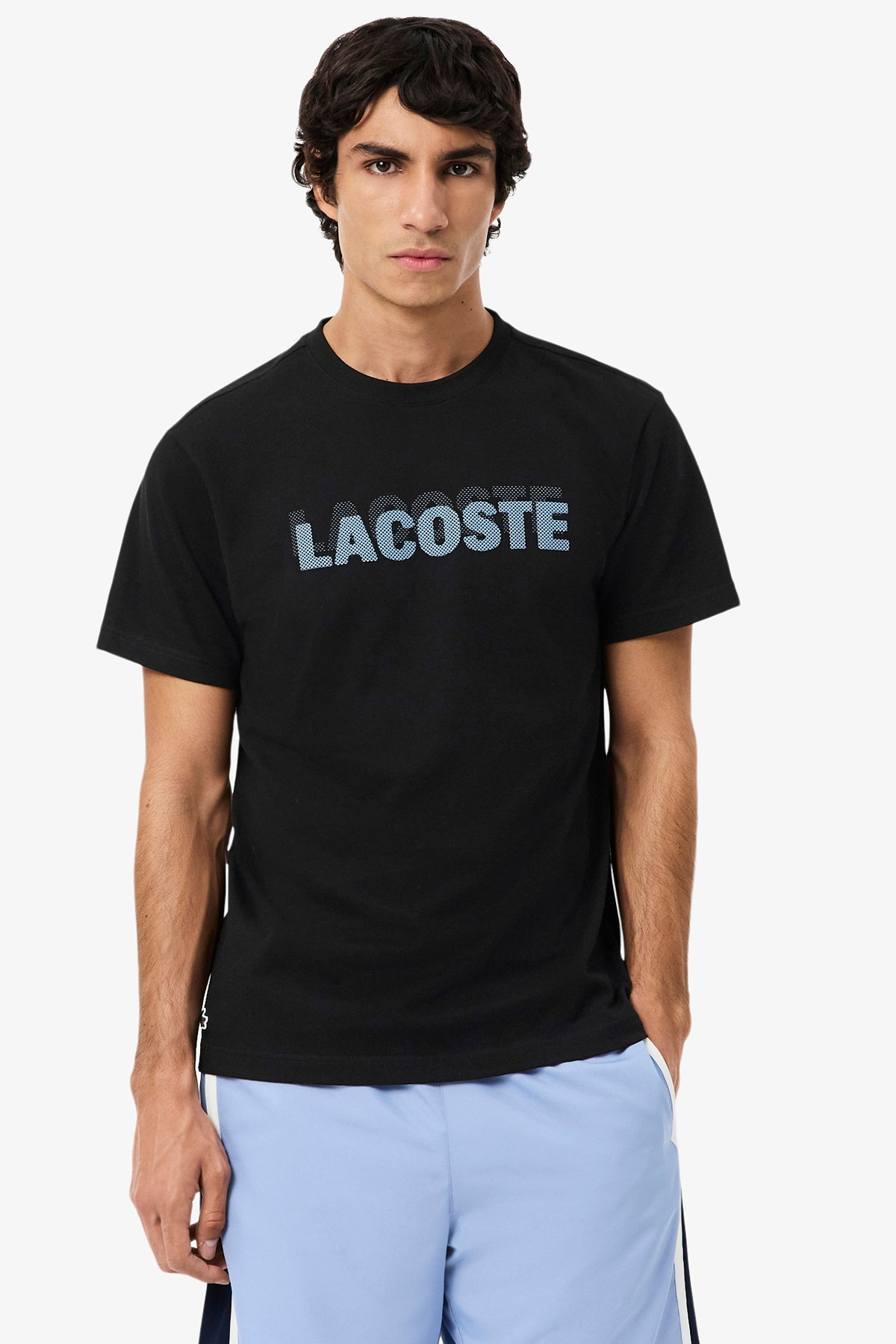 Lacoste Erkek Bisiklet Yaka T-shirt SIYAH
