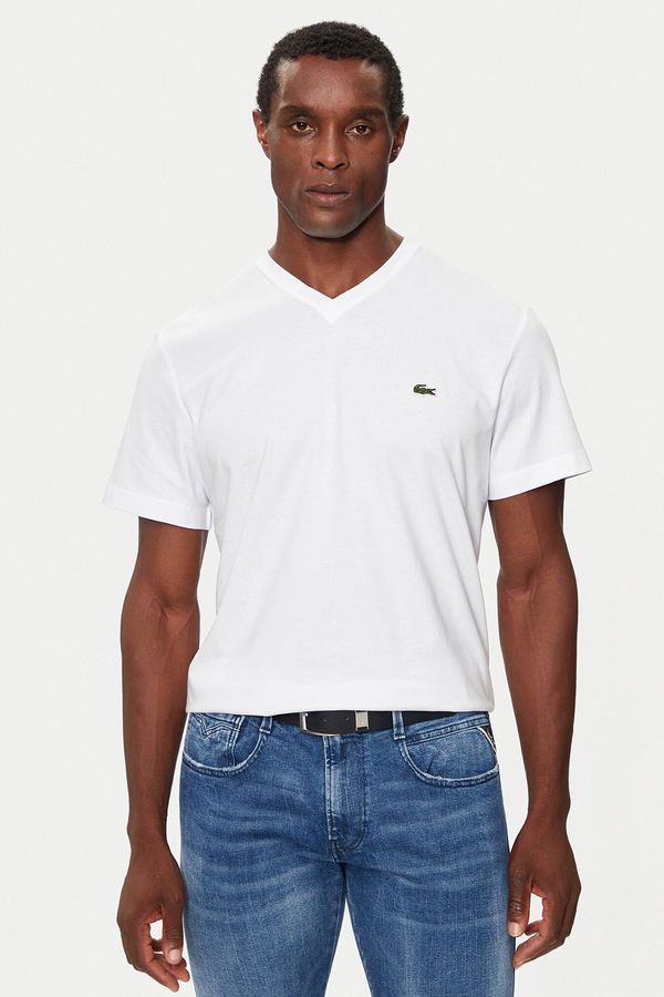 Lacoste Erkek T-shirt Beyaz Lacoste Erkek T-shirt Beyaz