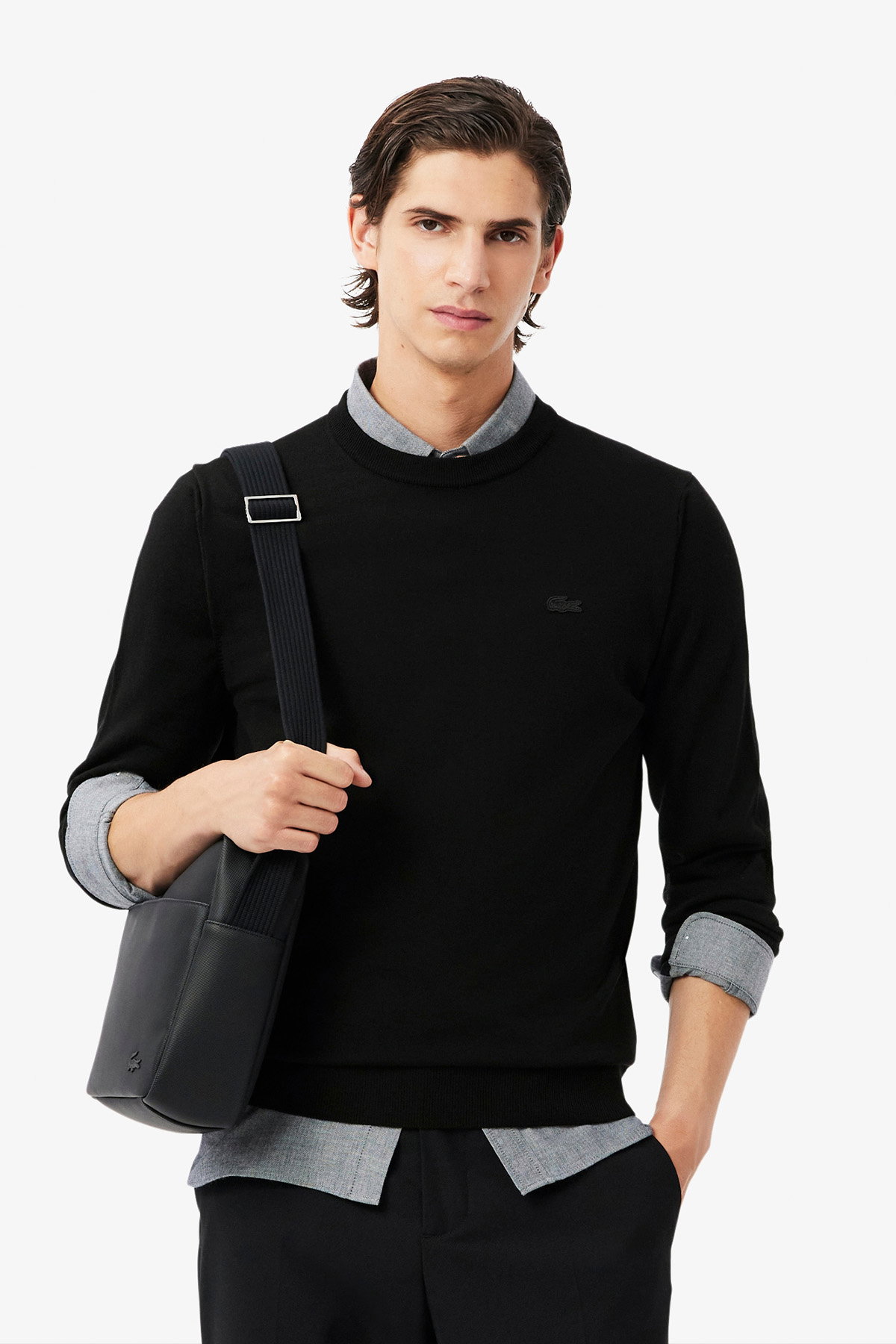 Lacoste Erkek Triko Kazak SIYAH