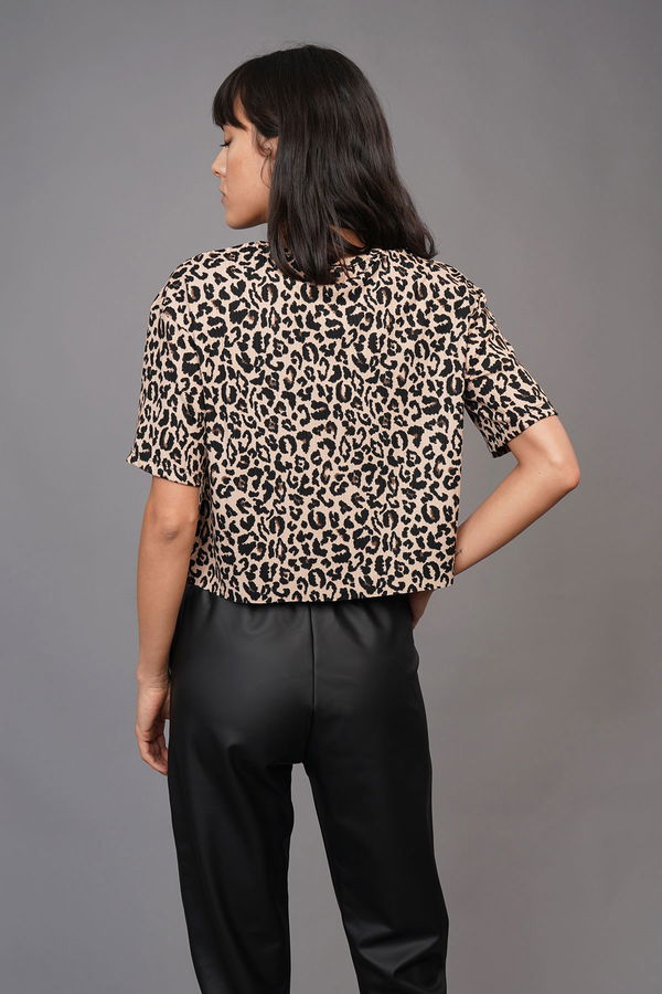 Leoparlı Mini Bluz LEOPAR Leoparlı Mini Bluz LEOPAR