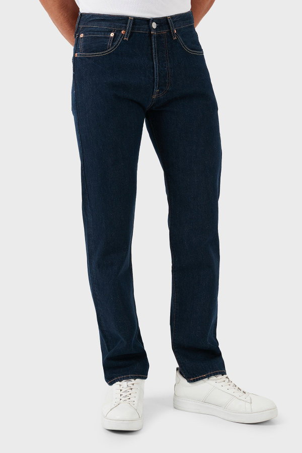 Levis 501 Erkek Original Fit Jeans Pantolon LACIVERT