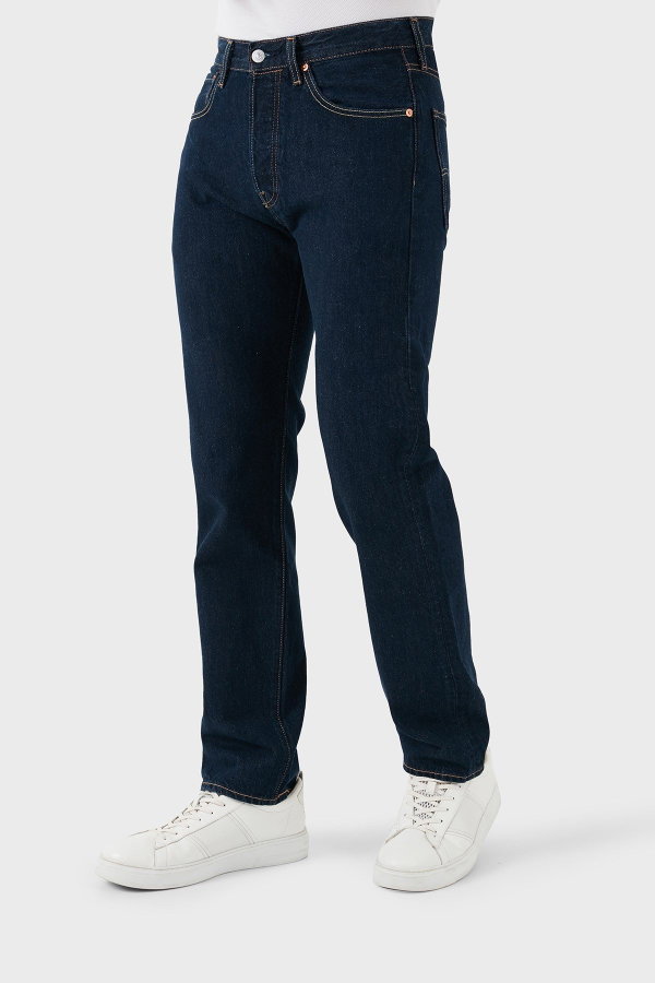 Levis 501 Erkek Original Fit Jeans Pantolon LACIVERT