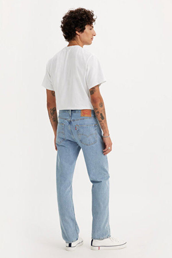 Levis 501 Erkek Original Fit Jeans Pantolon MAVI
