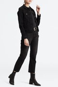 Levis 501 Kadın Crop Kot Pantolon SIYAH