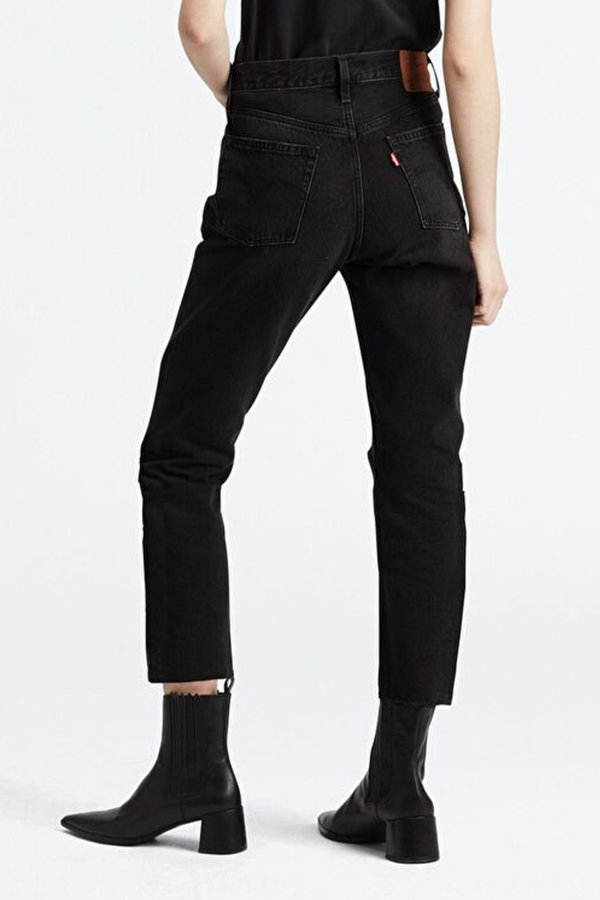 Levis 501 Kadın Crop Kot Pantolon SIYAH