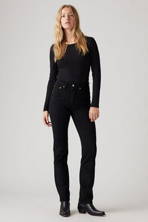 LeviS 501 Kadın Orijinal Jeans  Pantolon SIYAH