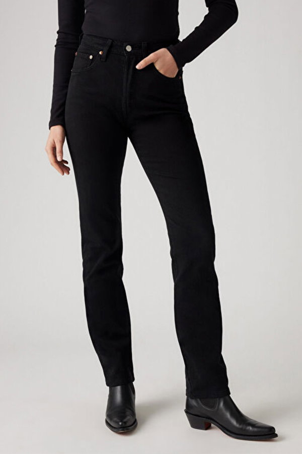 LeviS 501 Kadın Orijinal Jeans  Pantolon SIYAH