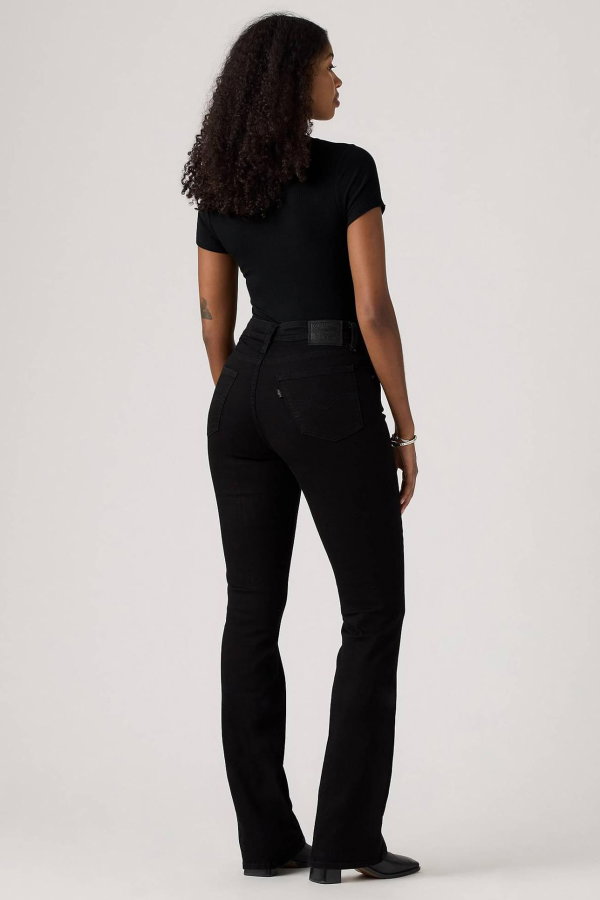 Levis 725 Kadın High Rise Bootcut Jeans Pantolon SIYAH