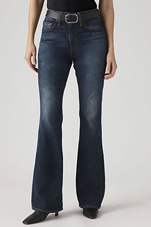 Levis 726 High Rise Flare Kadın Jeans Pantolon LACIVERT
