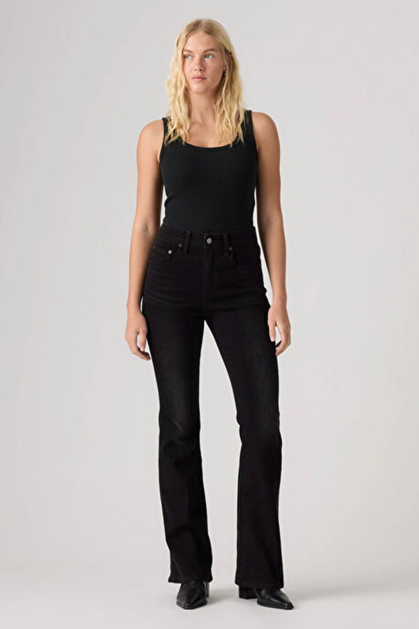 Levis 726 High Rise Flare Kadın Jeans  Pantolon SIYAH