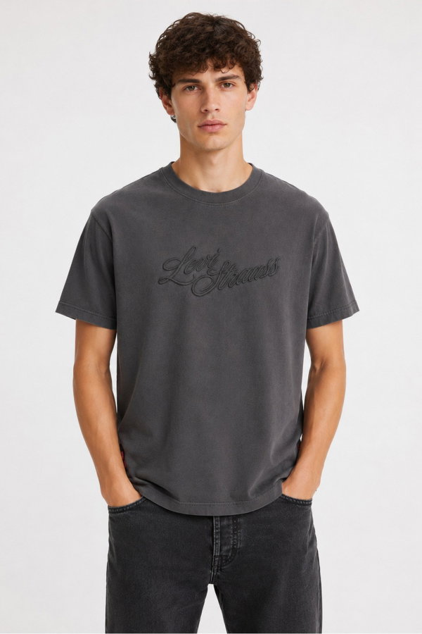 Levis Erkek Bisiklet Yaka T-shirt ANTRASIT