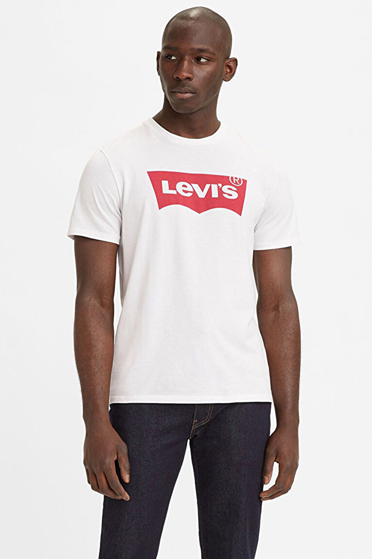 Levis Erkek Bisiklet Yaka T-shirt BEYAZ