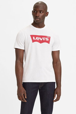 Levis Erkek Bisiklet Yaka T-shirt BEYAZ
