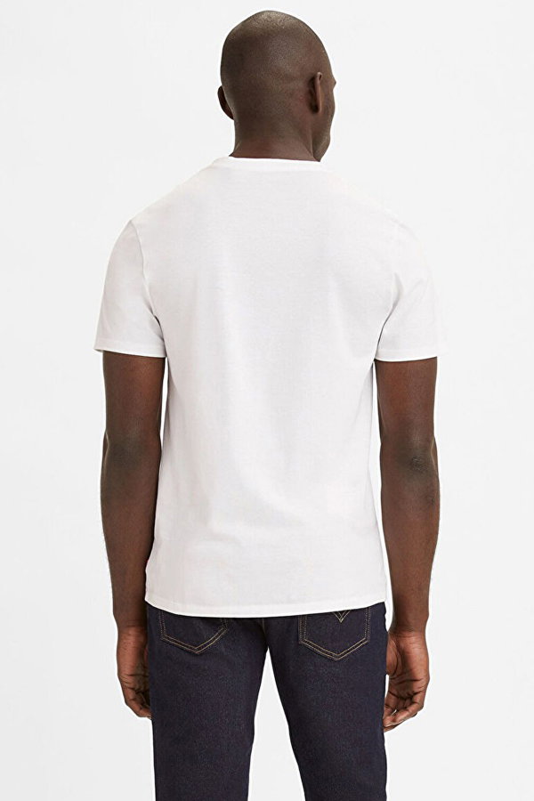 Levis Erkek Bisiklet Yaka T-shirt BEYAZ
