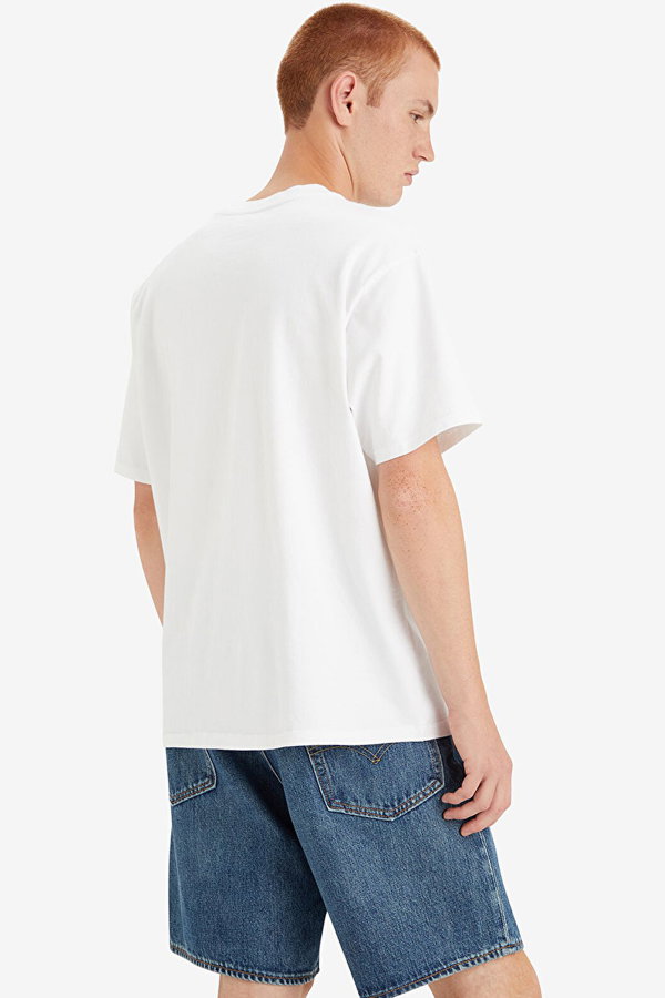 Levis Erkek Bisiklet Yaka T-shirt BEYAZ