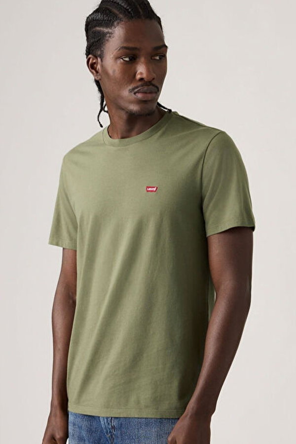 Levis Erkek Bisiklet Yaka T-shirt HAKI