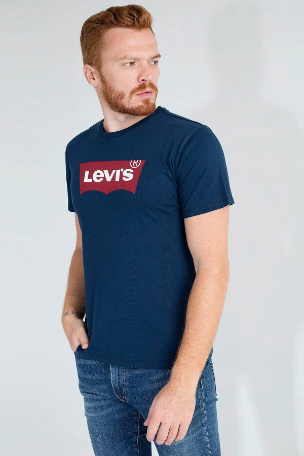 Levis Erkek Bisiklet Yaka T-shirt LACIVERT