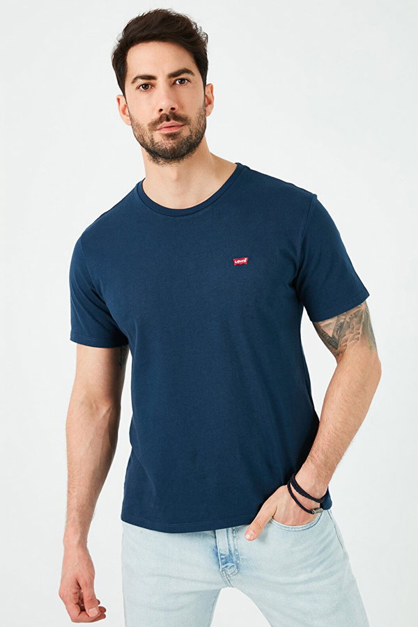 Levis Erkek Bisiklet Yaka T-shirt LACIVERT