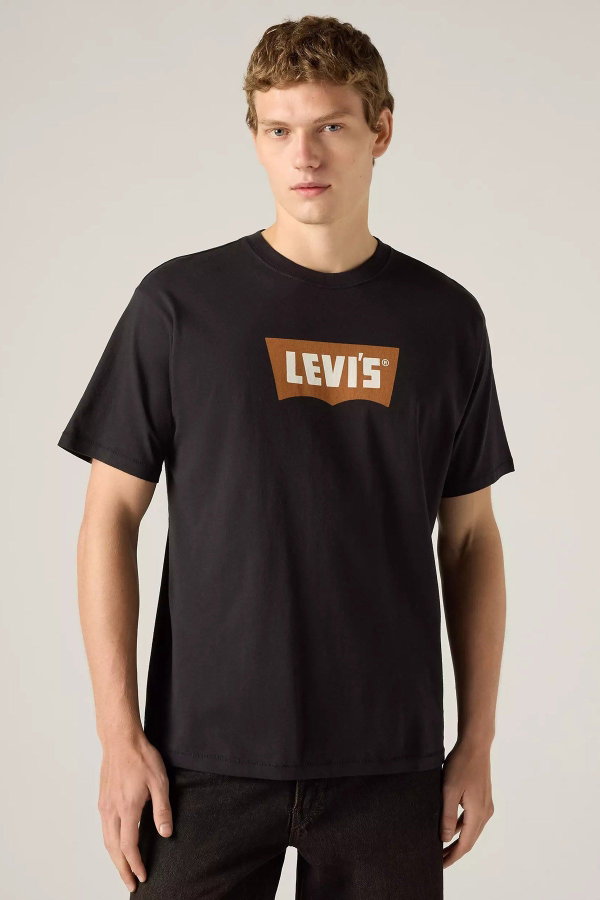 Levis Erkek Bisiklet Yaka T-shirt SIYAH