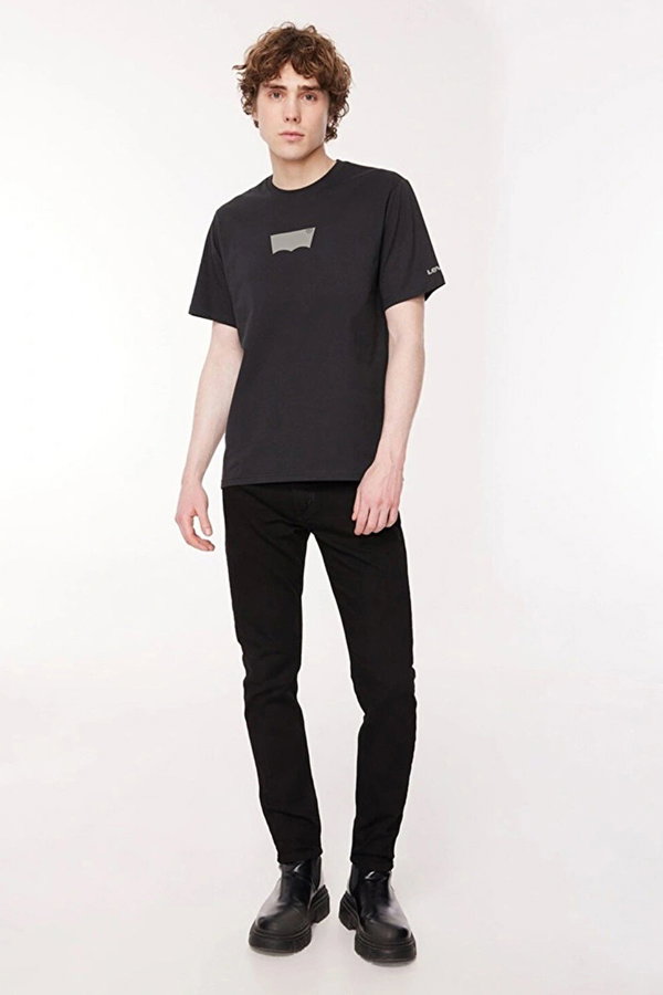 Levis Erkek Bisiklet Yaka T-shirt SIYAH