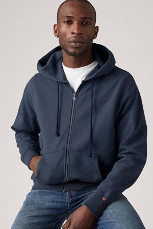 Levis Erkek Kapüşonlu Fermuarlı Sweatshirt LACIVERT