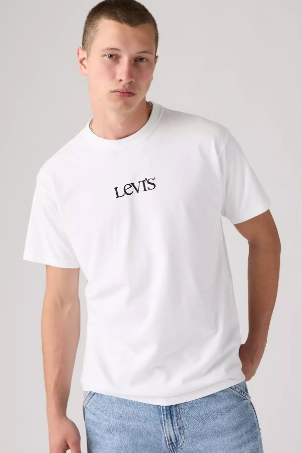 Levis Erkek Vintage Fıt Bisiklet Yaka T-shirt BEYAZ
