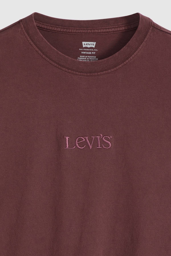 Levis Erkek Vintage Fıt Bisiklet Yaka T-shirt BORDO