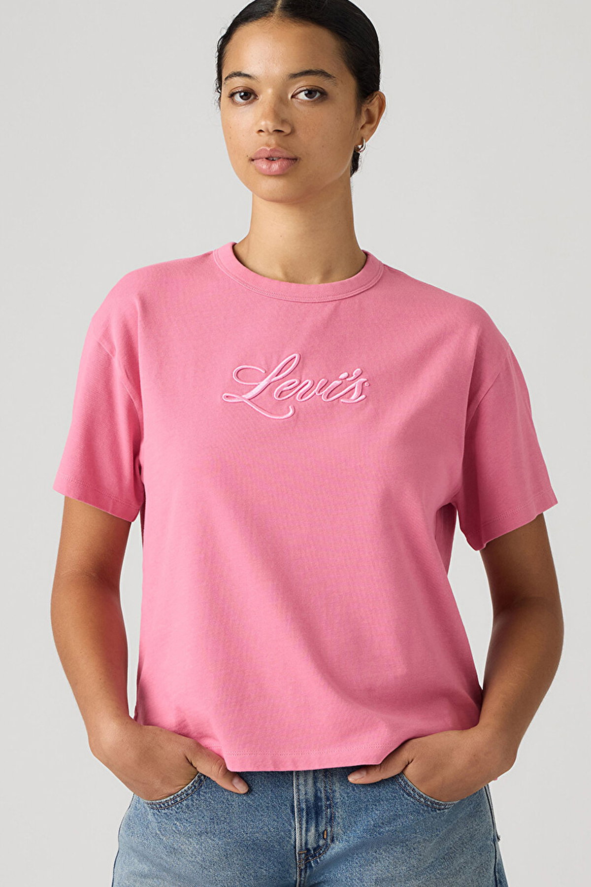 Levis Kadın Vintage Tee Relaxed Fit T-shirt PEMBE