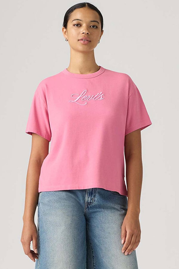 Levis Kadın Vintage Tee Relaxed Fit T-shirt PEMBE
