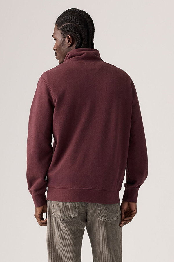 Levis Erkek Yarım Fermuarlı Sweatshirt BORDO